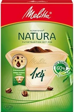 Melitta Gourmet Coffee Filters Size 1x4, 80 Coffee Filters, For Filter Coffee Makers, Brown -KitchenAid Shop 515BXRBFL. AC
