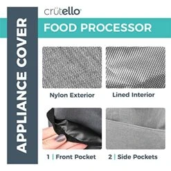 Crutello Food Processor Cover With Storage Pockets For Large Custom 11-14 Cup Processor -KitchenAid Shop 515HqqLpGtS