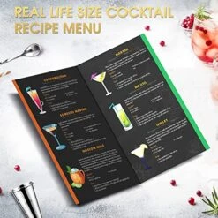 Mixology Bartender Kit With Bamboo Stand And Japanese Jigger | 25-Piece Bar Set Profesional Stainless Steel Bar Tools | Boston Cocktail Shaker Set | Recipe Menu | Barware Present