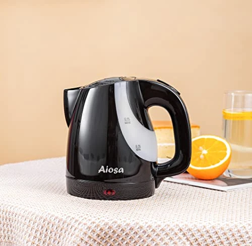 Mini Electric Kettle 0.9L,Kettle Water Boiler,Portable Tea Kettles With Auto Shut Off,Travel Kettle,Personal Kettle,Aiosa Electric Kettle(Black) 7 Mini Electric Kettle 0.9L,Kettle Water Boiler,Portable Tea Kettles With Auto Shut Off,Travel Kettle,Personal Kettle,Aiosa Electric Kettle(Black) - Image 5