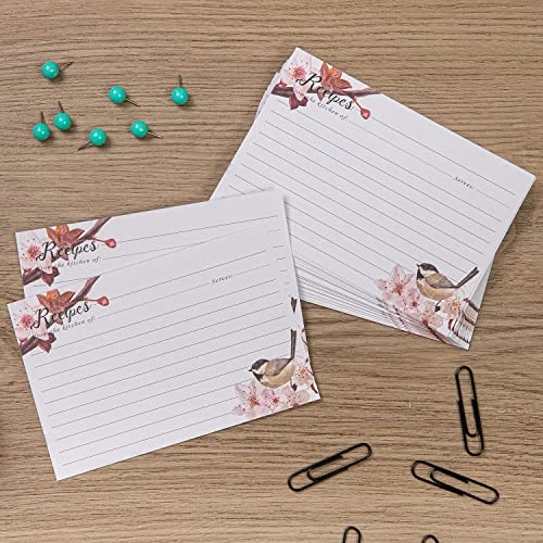 Recipe Cards 4x6 Inch, Cut Thicken Card Stock Double Sided Recipe Cards, 50-Pack (Flower) 5 Recipe Cards 4x6 Inch, Cut Thicken Card Stock Double Sided Recipe Cards, 50-Pack (Flower) - Image 3
