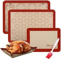 ENOOK Silicone Baking Mats Set Of 5, BPA-free Grade Food Baking Mat, 100% Non-Stick Reusable Food Safe Liners & Silicone Brush- Macaron, Pastry, Cookie. 24 ENOOK Silicone Baking Mats Set Of 5, BPA-free Grade Food Baking Mat, 100% Non-Stick Reusable Food Safe Liners & Silicone Brush- Macaron, Pastry, Cookie. -KitchenAid Shop 515gdQfN5lL. AC