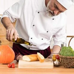 Wood Cutting Board, Multiple Grooves Design For Chopping Bread & Meat - BPA Free - Made In Thailand 11" X 7.9" X 1.4" -KitchenAid Shop 515gt4HTvoL