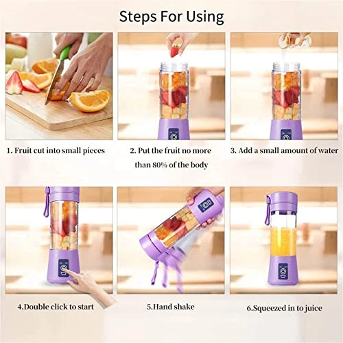Uicer Machines Portable Electric Juicer Cup USB Rechargeable Personal Size Orange Juicer Easy To Use Blenders For Kitchen 5 Uicer Machines Portable Electric Juicer Cup USB Rechargeable Personal Size Orange Juicer Easy To Use Blenders For Kitchen - Image 3