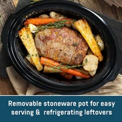 MST1234BX Diamond Pattern Slow Cooker Removable, Dishwasher-Safe Stoneware Pot With Tempered Glass Lid, Cool-Touch Handles, 6 Quart, Charcoal Black 12 MST1234BX Diamond Pattern Slow Cooker Removable, Dishwasher-Safe Stoneware Pot With Tempered Glass Lid, Cool-Touch Handles, 6 Quart, Charcoal Black -KitchenAid Shop 515pKSsSV0L