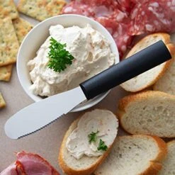 Ada Cutlery Spreader Knife – Stainless Steel Serrated Blade And Black Steel Resin Handle Made In The USA -KitchenAid Shop 515rax1qHDL