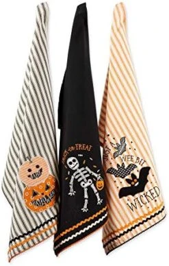 Happy Halloween Dishtowel Collection Embellished Cotton Kitchen Hand Towel Set, 18x28, Skeleton, 3 Count 29 Happy Halloween Dishtowel Collection Embellished Cotton Kitchen Hand Towel Set, 18x28, Skeleton, 3 Count -KitchenAid Shop 51691Ia5ePL. AC