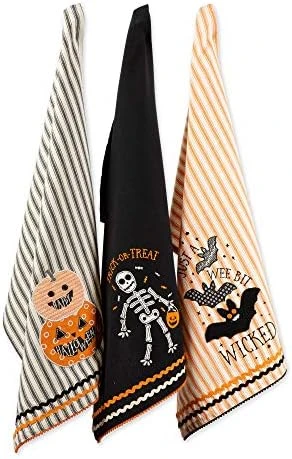 Happy Halloween Dishtowel Collection Embellished Cotton Kitchen Hand Towel Set, 18x28, Skeleton, 3 Count 15 Happy Halloween Dishtowel Collection Embellished Cotton Kitchen Hand Towel Set, 18x28, Skeleton, 3 Count - Image 13