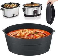 Ilicone Slow Cooker Liners, Reusable Cooking Liner Fit Crock-Pot 7-8 Quarts Slow Cooker, Foldable Leakproof Dishwasher Safe Cooker Liners For Oval 7 8QT CrockPot. -KitchenAid Shop 516K7SD85YL. AC