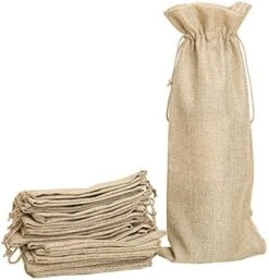 10pcs Jute Wine Bags 1.5L, 16 X 6.7 Inches Hessian Wine Bottle Gift Bags With Drawstring (Brown) 18 10pcs Jute Wine Bags 1.5L, 16 X 6.7 Inches Hessian Wine Bottle Gift Bags With Drawstring (Brown) -KitchenAid Shop 516U3L1lyDL. AC