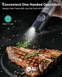 Electric Salt And Pepper Grinder Set, USB Rechargeable Salt & Pepper Mill With Double Charging Base, Refillable Spice Automatic Mill Shakers Set With Adjustable Coarseness & LED Light 9 Electric Salt And Pepper Grinder Set, USB Rechargeable Salt & Pepper Mill With Double Charging Base, Refillable Spice Automatic Mill Shakers Set With Adjustable Coarseness & LED Light -KitchenAid Shop 516YM8vhaOL