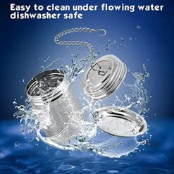 Tea Infuser, Tea Strainer Fine Mesh Tea Filter 304 Stainless Steel Honeycomb Design With Extended Chain Hook To Brew Loose Leaf Tea Small 210601-2 -KitchenAid Shop 516bdkiO1OL