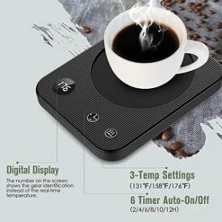 Mug Warmer For Desk With Auto ON/Off, Coffee Mug Warmer With 3 Temperature Settings, Coffee Warmer With Auto-Off Timer, Smart Coffee Cup Warmer With LED Display, Gift On Birthday, Thanksgiving, Etc