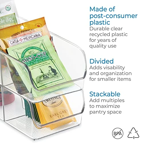IDesign Linus Spice Packet Organizer Bin For Kitchen Pantry, Cabinet, Countertops - Clear Large 6 IDesign Linus Spice Packet Organizer Bin For Kitchen Pantry, Cabinet, Countertops - Clear Large - Image 4