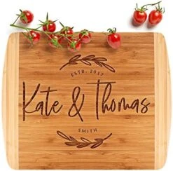 Housewarming Present For New Apartment, Cutting Board Personalized | 13.5x11.5 | 12 Designs & 2 Sizes, Wedding Gifts For The Couples - 2 Tone Block Board #G -KitchenAid Shop 516ph3ARMvL. AC