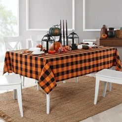 Use Living Fall Buffalo-Check Table Runner, Seasonal Farmhouse Table Runner, 13" W X 70" L, Orange And Black 20 Use Living Fall Buffalo-Check Table Runner, Seasonal Farmhouse Table Runner, 13" W X 70" L, Orange And Black -KitchenAid Shop 516xkWd7R2L. AC