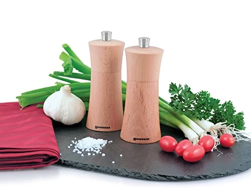 Torre Natural Beechwood Salt Mill, 15cm/6", 4 Torre Natural Beechwood Salt Mill, 15cm/6", - Image 2