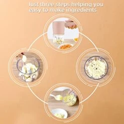 Ew 2 In 1 Mini Electric Whisk,with Garlic Chopper,USB Rechargeable Detachable Handheld Egg Beater, Good Helper In The Kitchen Making Cakes (Pink) 7 Ew 2 In 1 Mini Electric Whisk,with Garlic Chopper,USB Rechargeable Detachable Handheld Egg Beater, Good Helper In The Kitchen Making Cakes (Pink) -KitchenAid Shop 5178qRxxoJL