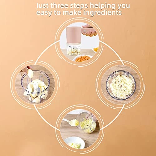 Ew 2 In 1 Mini Electric Whisk,with Garlic Chopper,USB Rechargeable Detachable Handheld Egg Beater, Good Helper In The Kitchen Making Cakes (Pink) 5 Ew 2 In 1 Mini Electric Whisk,with Garlic Chopper,USB Rechargeable Detachable Handheld Egg Beater, Good Helper In The Kitchen Making Cakes (Pink) - Image 3