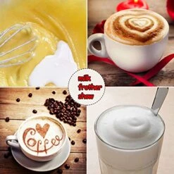 B Rechargeable Milk Frother Handheld Multi-functional Electric Foam Maker With 2 Stainless Whisks,3-Speed Adjustable Mini Milk Foamer For Blending Bulletproof Coffee, Latte, Cappuccino Hot Chocolate -KitchenAid Shop 517AcbRRmEL