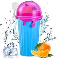 Slushy Maker Cup Slushie Cup, Upgraded 500ML TIK TOK Slushy Frozen Magic Squeeze Cup, Cooling Maker Cup Freeze Mug Milkshake Smoothies, Cool Stuff Things For Kids Teens (Coffee) -KitchenAid Shop 517BH UiDvL. AC