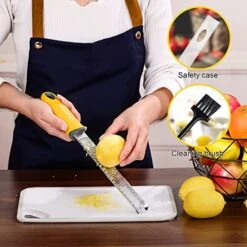 Classic Zester And Grater - Professional Kitchen Lemon Zester For Lime, Cheese, Garlic, Ginger, Chocolate, Vegetables, Fruits, Dishwasher Safe (Narrow) -KitchenAid Shop 517FcxIP4VL