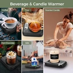 Mug Warmer&Coffee Mug Warmer With 3-TEM Settings, Coffee Warmer For Desk Auto Shut Off, Coffee Cup Warmer For Desk With Digital Display, Smart Cup Warmer For Coffee/Milk/Tea/Beverage/Chocolate -KitchenAid Shop 517FjgzPJGL