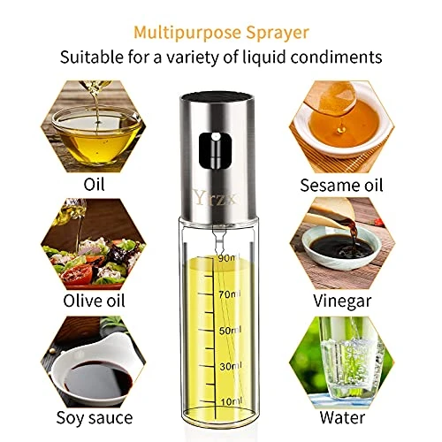 Oil Sprayer Mister For Cooking, 2 Pack Glass Olive Oil Sprayer Dispenser Bottle For Kitchen, Salad, Baking, Grilling, Air Fryer 5 Oil Sprayer Mister For Cooking, 2 Pack Glass Olive Oil Sprayer Dispenser Bottle For Kitchen, Salad, Baking, Grilling, Air Fryer - Image 3