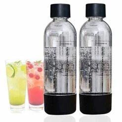 2 Pack 1L BPA-Free Soda Maker Bottle Carbonation Bottle Sparkling Water Maker Bottle