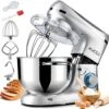 Stand Mixer, 6.5 Qt 660W, 6-Speed Tilt-Head Food Dough Mixer, Kitchen Electric Mixer With Stainless Steel Bowl,Dough Hook,Whisk, Beater, Egg White Separator (6.5-QT, Silver) -KitchenAid Shop 517SXfRmzgL