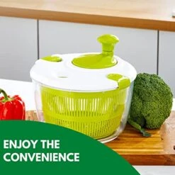 Large Salad Spinner Vegetable And Fruit Cleaner – Quick And Easy Lettuce Spinner Veggie Dryer, Fruit Washer –Smart Lock Lid With Brake – Compact Storage And Easy Draining -KitchenAid Shop 517bGnsQB6L
