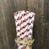 Casino Card Night Theme Paper Straws - Red Black White - 50 Pack -KitchenAid Shop 517nT1mvA0L