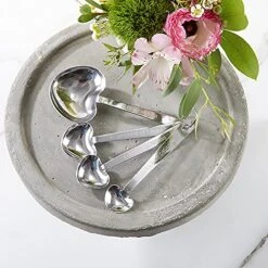 Love Beyond Measure Spoons, Heart Shaped Measuring Spoons, Stainless Steel -KitchenAid Shop 517onqAJ3LS