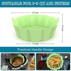 2 Pack Air Fryer Silicone Liners Reusable Round Insert, Food Grade Silicone Liners For Air Fryer Basket Accessories, 8.5 Inches For 5 To 8 Qt For Air Fryer Oven Accessories (Black And Grey) 15 2 Pack Air Fryer Silicone Liners Reusable Round Insert, Food Grade Silicone Liners For Air Fryer Basket Accessories, 8.5 Inches For 5 To 8 Qt For Air Fryer Oven Accessories (Black And Grey) -KitchenAid Shop 517v91Z2kmL