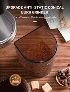Conical Burr Coffee Grinder Electric, Anti-static Coffee Bean Grinder With 24 Grind Settings For Espresso/Drip/Pour Over/Cold Brew/French Press Coffee Maker,Stainless Steel -KitchenAid Shop 517wIiaBxCL