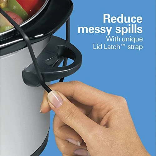 Hamilton Beach 7 Qt. Portable Slow Cooker Serves 8+, Dishwasher Safe Crock, 7 Quart & Travel Case & Carrier Insulated Bag For 4, 5, 6, 7 & 8 Quart Slow Cookers (33002),Black 5 Hamilton Beach 7 Qt. Portable Slow Cooker Serves 8+, Dishwasher Safe Crock, 7 Quart & Travel Case & Carrier Insulated Bag For 4, 5, 6, 7 & 8 Quart Slow Cookers (33002),Black - Image 3