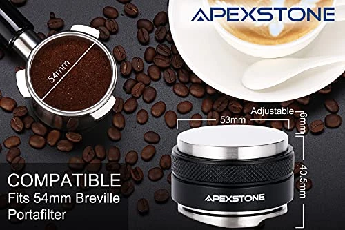 53mm Coffee Distributor & Tamper, Apexstone 53mm Coffee Distributor & Hand Tamper, Dual Head Coffee Leveler For 54mm Breville Portafilter, Adjustable Depth 4 53mm Coffee Distributor & Tamper, Apexstone 53mm Coffee Distributor & Hand Tamper, Dual Head Coffee Leveler For 54mm Breville Portafilter, Adjustable Depth - Image 2