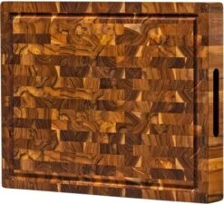 Extra Large End Grain Butcher Block Cutting Board [2" Thick] Made Of Teak Wood And Conditioned With Beeswax, Linseed & Lemon Oil. 24" X 18" By Ziruma -KitchenAid Shop 5186Ywx2EyL. AC