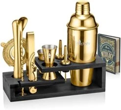 Mixology Bartender Kit And Cocktail Shaker Set For Drink Mixing | Mixology Set With 10 Bar Set Tools And Bamboo Stand Makes It The Perfect Home Cocktail Kit | Complete Bartender Kit (Silver) -KitchenAid Shop 51872Ea7WsL. AC