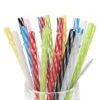 25 Pieces Reusable Plastic Straws. BPA-Free, 9 Inch Long Drinking Transparent Straws Fit For Mason Jar, Yeti Tumbler, Cleaning Brush Included