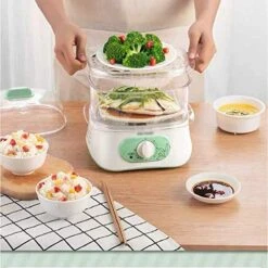 GENERIC Cooking Pot, Timing Electric Steamer, Multifunctional Household Automatic Power-Off Steamer, Seafood Steamer, Egg Steamer, Vegetable Steamer -KitchenAid Shop 5189lcGYXfL