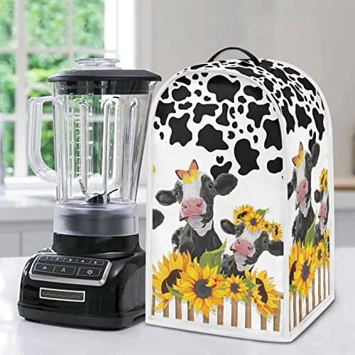 FUIBENG Sunflower Cow Blender Covers Yellow Sunflowers Stand Mixer Dust Covers Stain Resistant Coffee Maker Appliance Organizer Bag Home Kitchen Decor Accessories 7 FUIBENG Sunflower Cow Blender Covers Yellow Sunflowers Stand Mixer Dust Covers Stain Resistant Coffee Maker Appliance Organizer Bag Home Kitchen Decor Accessories - Image 5