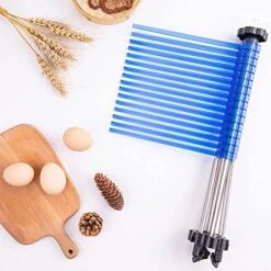 Pasta Drying Rack Collapsible Pasta Dryer Rack Foldable Noodle Dryer Rack Stand With 16 Anti Slip Rods Holding Up To 4.5 Lb Of Homemade Pasta Spaghetti Noodle Easy For Storage (Blue)