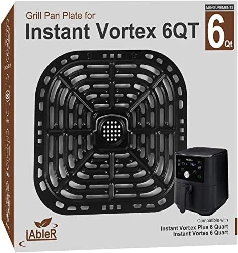 IAbler Instant Vortex Air Fryer Replacement Tray, Air Fryer Grill Plate For Instant Vortex 6 Qt Crisper Plate 6 Quart Accessories Mesh Cooking Rack NonStick 8 IAbler Instant Vortex Air Fryer Replacement Tray, Air Fryer Grill Plate For Instant Vortex 6 Qt Crisper Plate 6 Quart Accessories Mesh Cooking Rack NonStick - Image 6