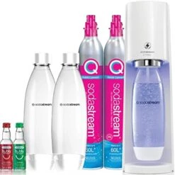 SodaStream E-TERRA Sparkling Water Maker Bundle (Black), With CO2, Carbonating Bottles, And Bubly Drops Flavors -KitchenAid Shop 518Efgj3D9L. AC