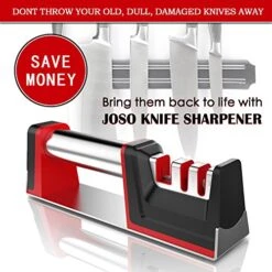 Knife Sharpener, Joso Professional Kitchen 3 Stage Stainless Knife Sharpener With Diamond Tungsten Ceramic To Repair, Restore And Polish Blades And Scissor Quickly, Safely, Easy To Use, Non-Slip Base 8 Knife Sharpener, Joso Professional Kitchen 3 Stage Stainless Knife Sharpener With Diamond Tungsten Ceramic To Repair, Restore And Polish Blades And Scissor Quickly, Safely, Easy To Use, Non-Slip Base -KitchenAid Shop 518djsIAnnL