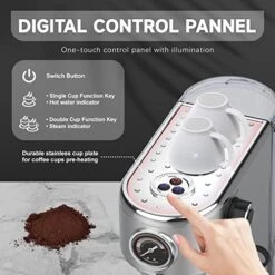 Spresso Machine, Expresso Coffee Machines With Steamer, Cappuccino Machine, Upgraded 15 Bar Espresso Machine Maker With Milk Frother For Cappuccino Latte Macchiato, Christmas Coffee Gifts,1450W -KitchenAid Shop 518iLzAG9JL