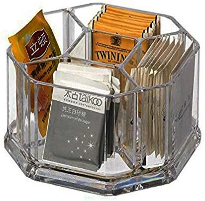 Acrylic Tea Bags Holder Coffee Sugar Bag Case Guest Room Storage Boxes - Holder For Tea Bags, Small Packets, Sweeteners,Sugar Packet, Coffee, Condiment (L16.6*W8.2*H7.5cm) 9 Acrylic Tea Bags Holder Coffee Sugar Bag Case Guest Room Storage Boxes - Holder For Tea Bags, Small Packets, Sweeteners,Sugar Packet, Coffee, Condiment (L16.6*W8.2*H7.5cm) - Image 7