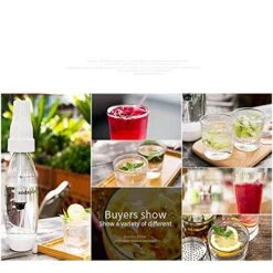 Arbonating Bottles Hand-held Soda Maker Portable 1000ml Carbonated Fizzy Drink DIY Bubble Making Juices Lemonades -KitchenAid Shop 518jQheczaL