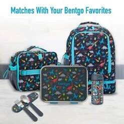 ® Kids Stainless Steel Utensils - Reusable Fork, Spoon & Storage Case Made From High-Grade Stainless Steel, BPA-Free, Dishwasher Safe - Ideal For School Lunch, Travel, Outdoor Use (Dino) -KitchenAid Shop 518lA3b0ZuL